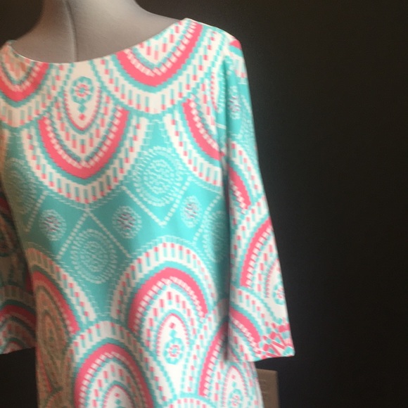 EUC Sz 10 Just Taylor 3/4 Print Dress - Picture 3 of 7